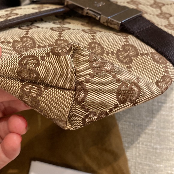 PRICE FIRM** Chic Auth GUCCI Belt Bag- brown - Picture 11 of 14